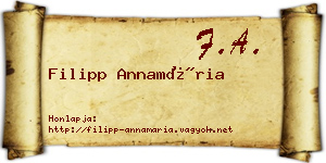 Filipp Annamária névjegykártya