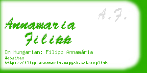 annamaria filipp business card